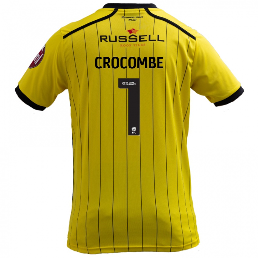 Uomo Maglia Max Crocombe #1 Giallo Kit Gara Home 2024/25 Maglietta