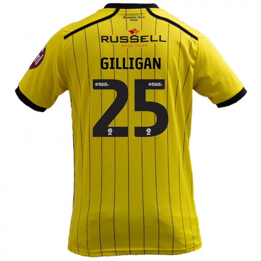 Uomo Maglia Ciaran Gilligan #25 Giallo Kit Gara Home 2024/25 Maglietta