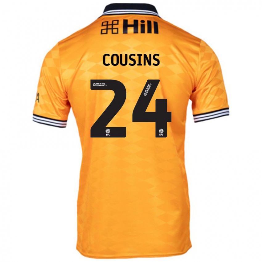 Uomo Maglia Jordan Cousins #24 Arancione Kit Gara Home 2024/25 Maglietta