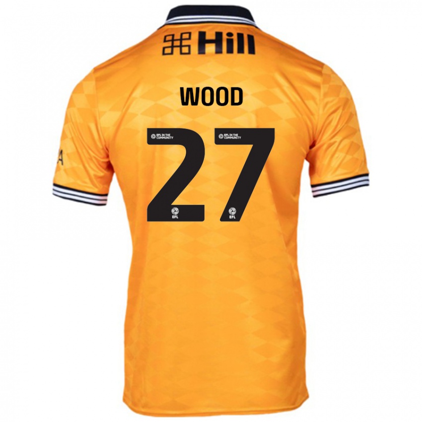 Uomo Maglia Zoe Wood #27 Arancione Kit Gara Home 2024/25 Maglietta