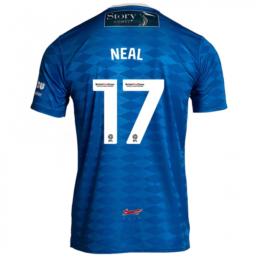 Uomo Maglia Harrison Neal #17 Blu Kit Gara Home 2024/25 Maglietta