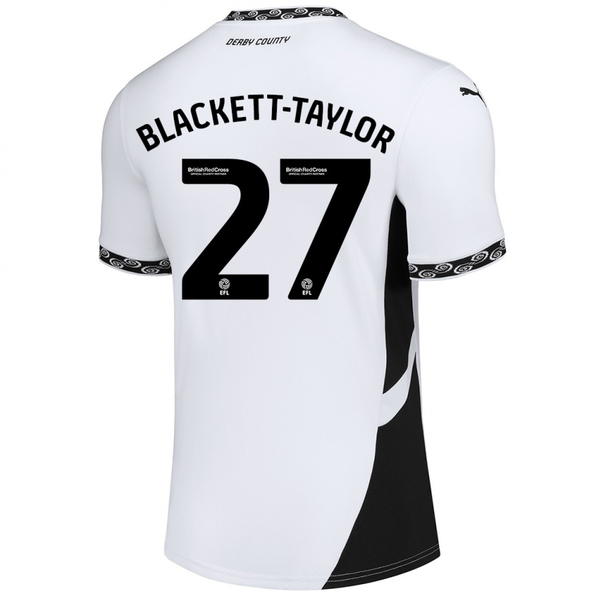 Uomo Maglia Corey Blackett-Taylor #27 Bianco Nero Kit Gara Home 2024/25 Maglietta