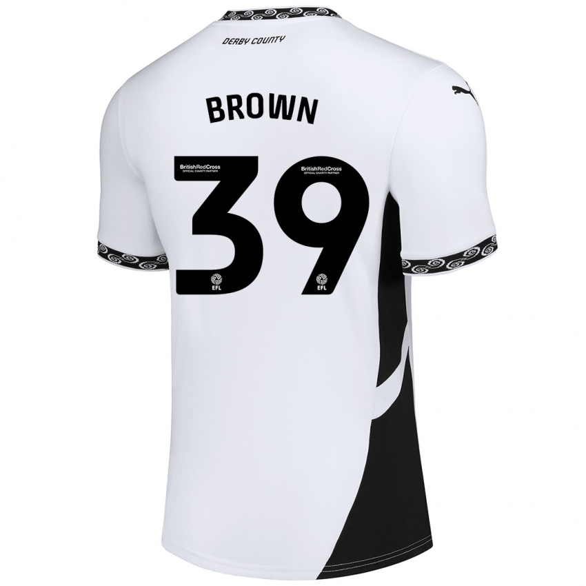 Uomo Maglia Dajaune Brown #39 Bianco Nero Kit Gara Home 2024/25 Maglietta