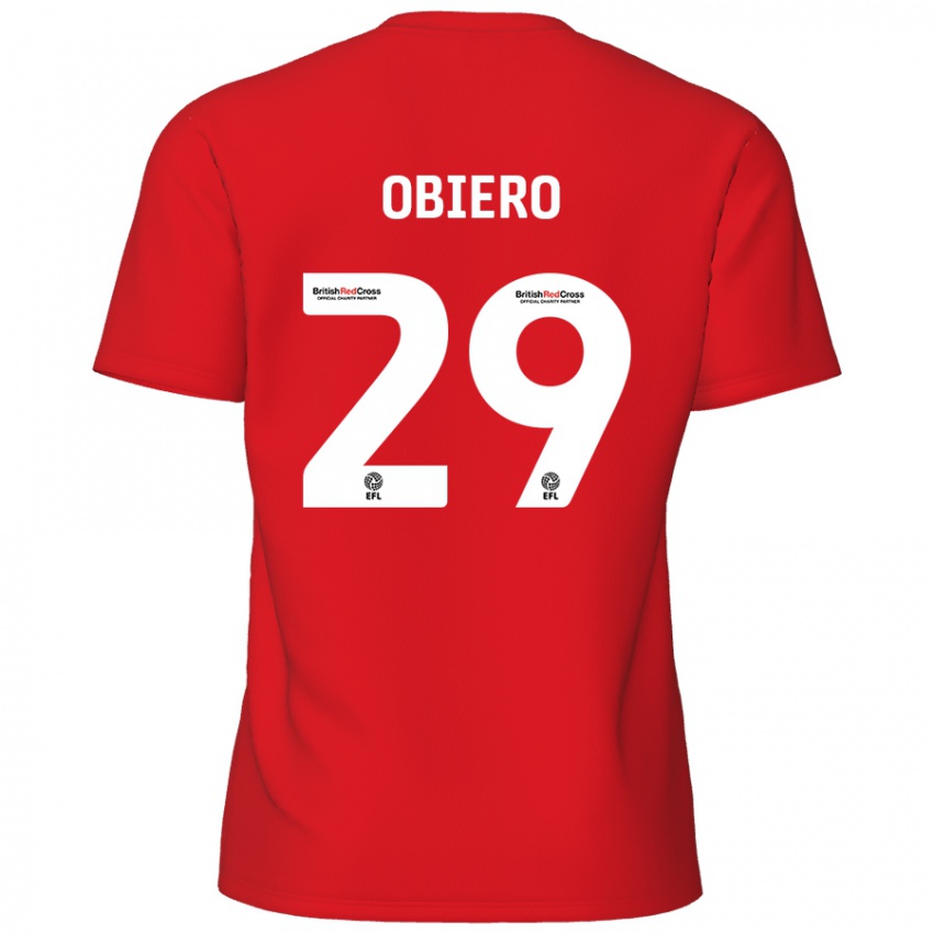 Uomo Maglia Zech Obiero #29 Rosso Kit Gara Home 2024/25 Maglietta