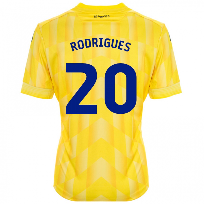 Uomo Maglia Rúben Rodrigues #20 Giallo Kit Gara Home 2024/25 Maglietta