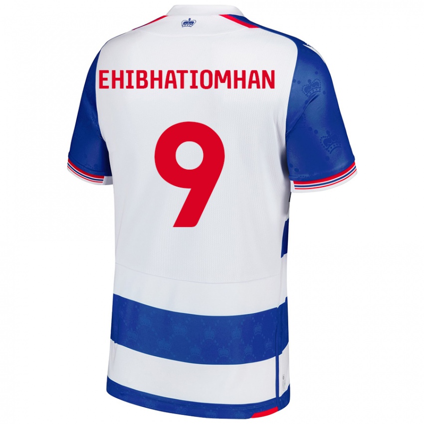 Uomo Maglia Kelvin Ehibhatiomhan #9 Blu Bianco Kit Gara Home 2024/25 Maglietta