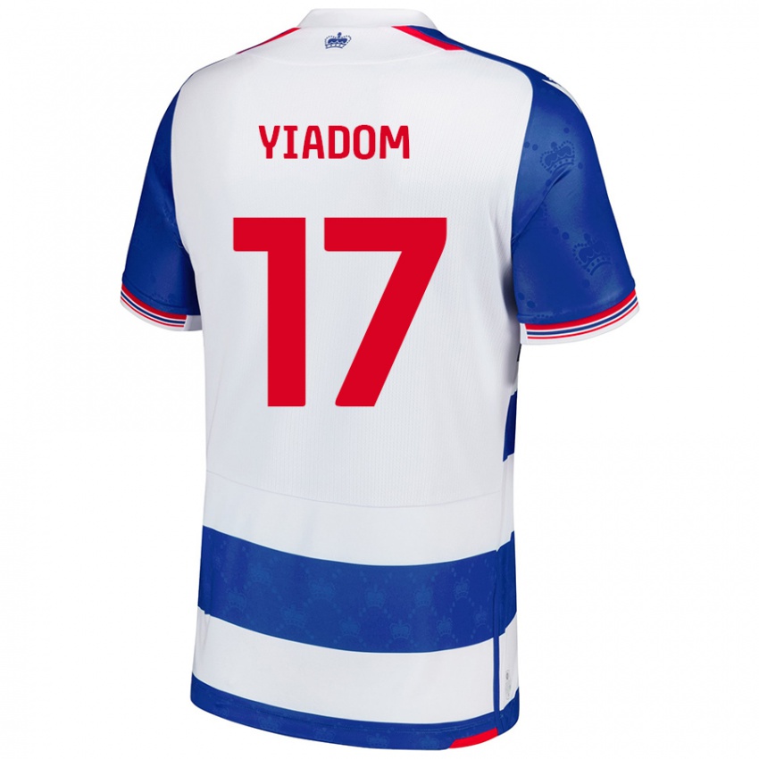 Uomo Maglia Andy Yiadom #17 Blu Bianco Kit Gara Home 2024/25 Maglietta