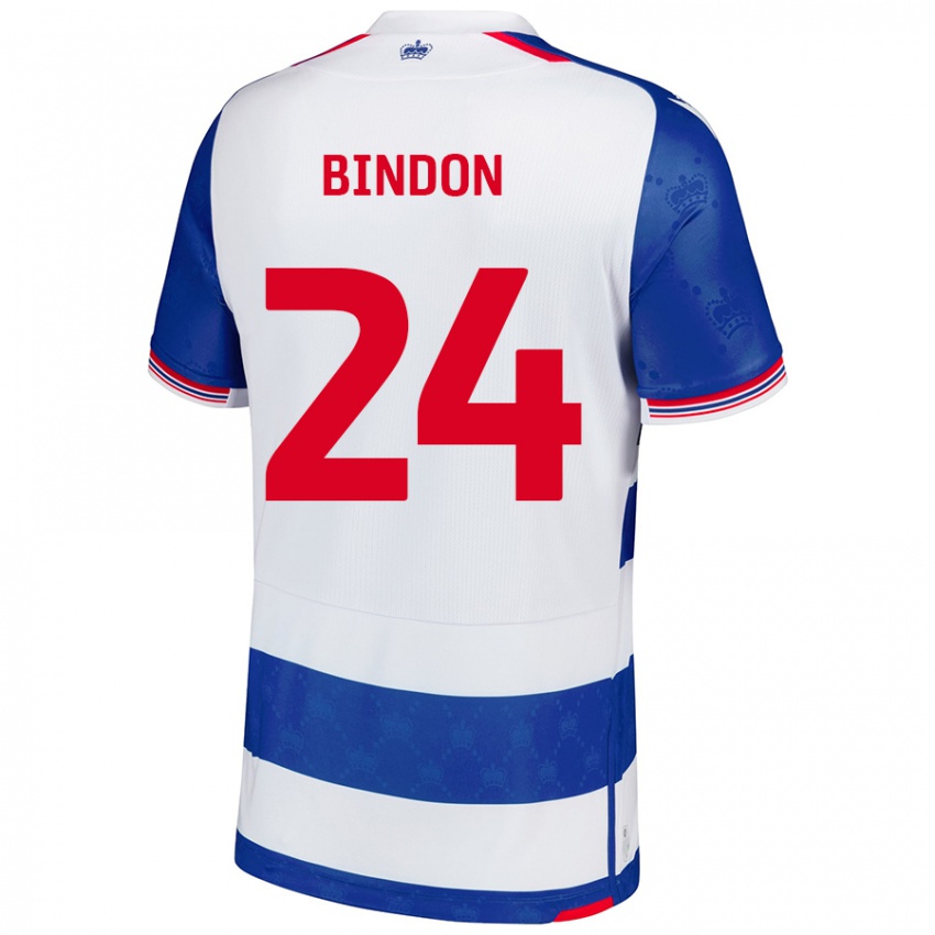 Uomo Maglia Tyler Bindon #24 Blu Bianco Kit Gara Home 2024/25 Maglietta