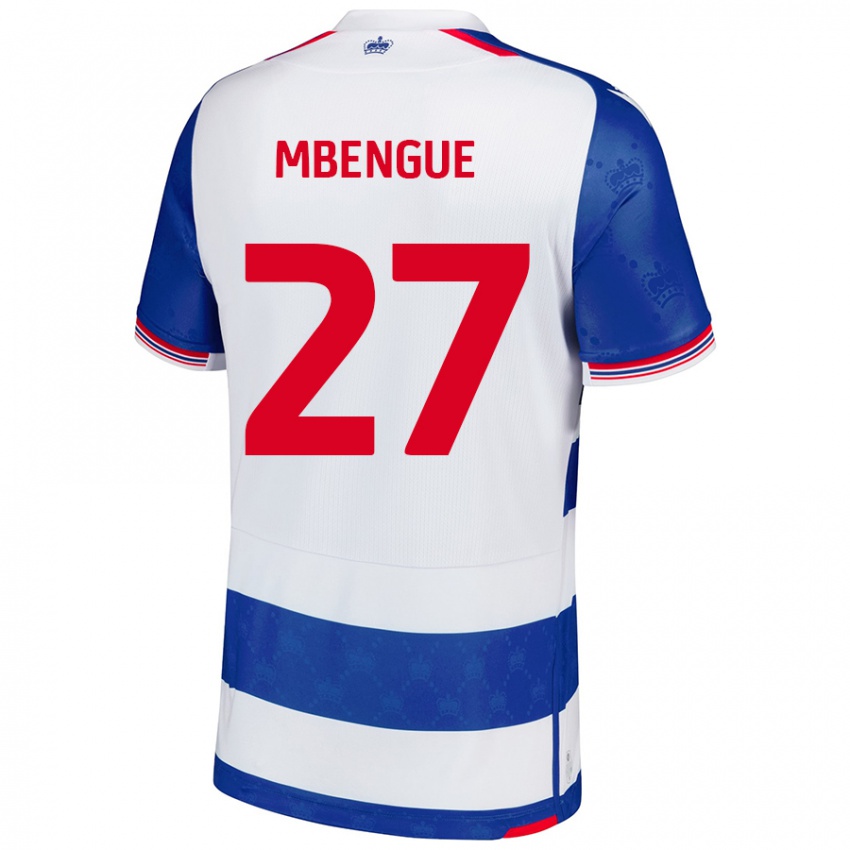 Uomo Maglia Amadou Salif Mbengue #27 Blu Bianco Kit Gara Home 2024/25 Maglietta