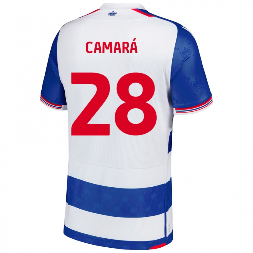 Uomo Maglia Mamadi Camará #28 Blu Bianco Kit Gara Home 2024/25 Maglietta