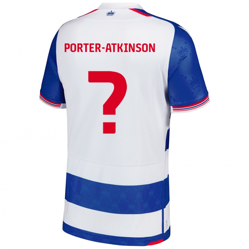 Uomo Maglia Jayden Porter-Atkinson #0 Blu Bianco Kit Gara Home 2024/25 Maglietta