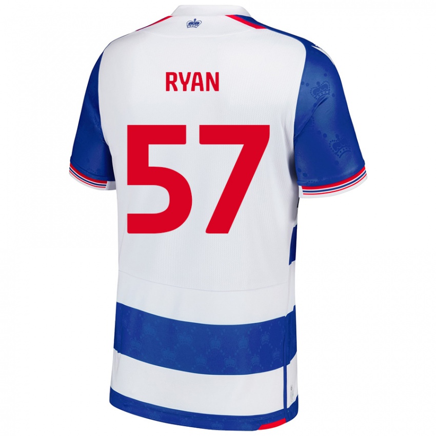 Uomo Maglia John Ryan #57 Blu Bianco Kit Gara Home 2024/25 Maglietta