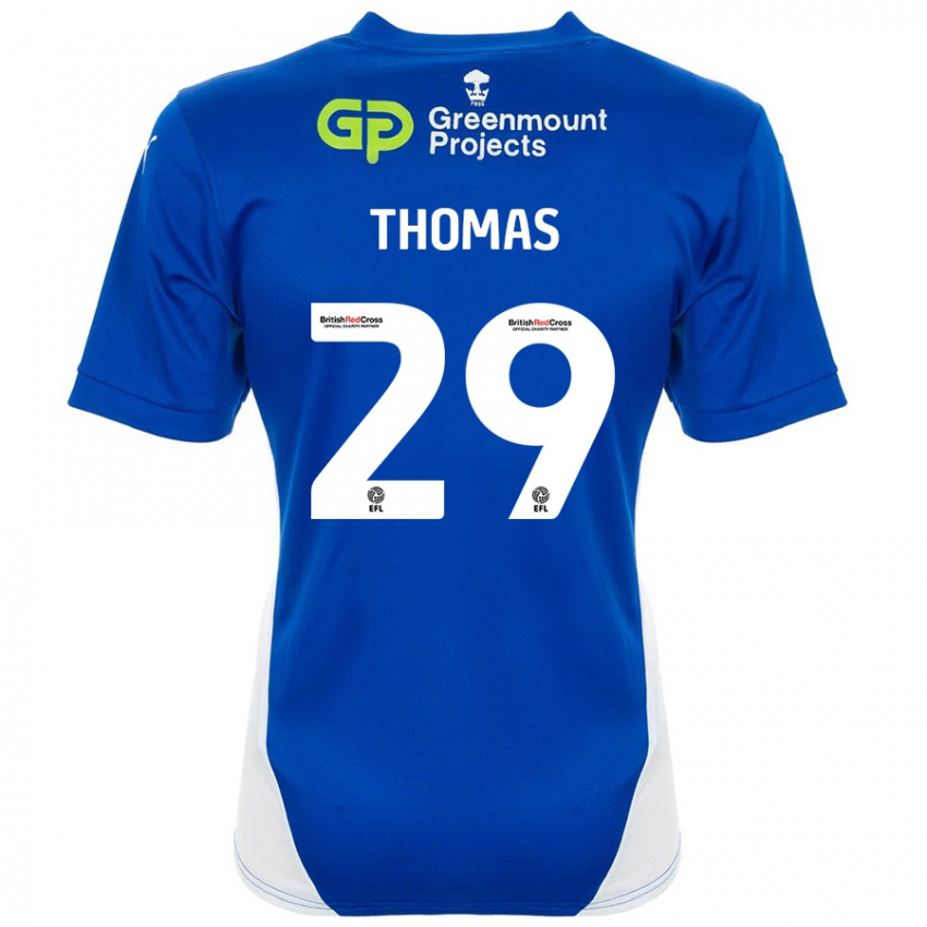 Uomo Maglia Silko Thomas #29 Blu Bianco Kit Gara Home 2024/25 Maglietta