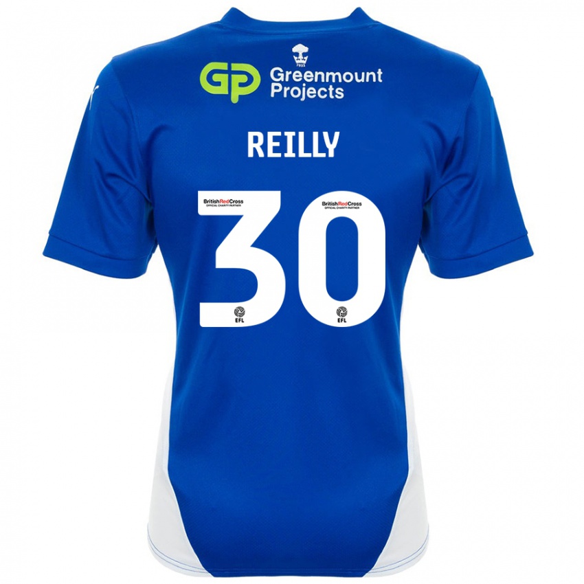 Uomo Maglia Jack Reilly #30 Blu Bianco Kit Gara Home 2024/25 Maglietta