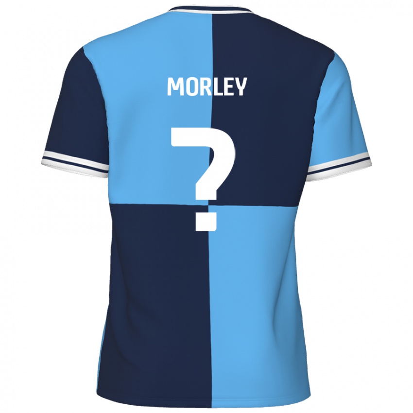 Uomo Maglia Aaron Morley #0 Azzurro Blu Scuro Kit Gara Home 2024/25 Maglietta