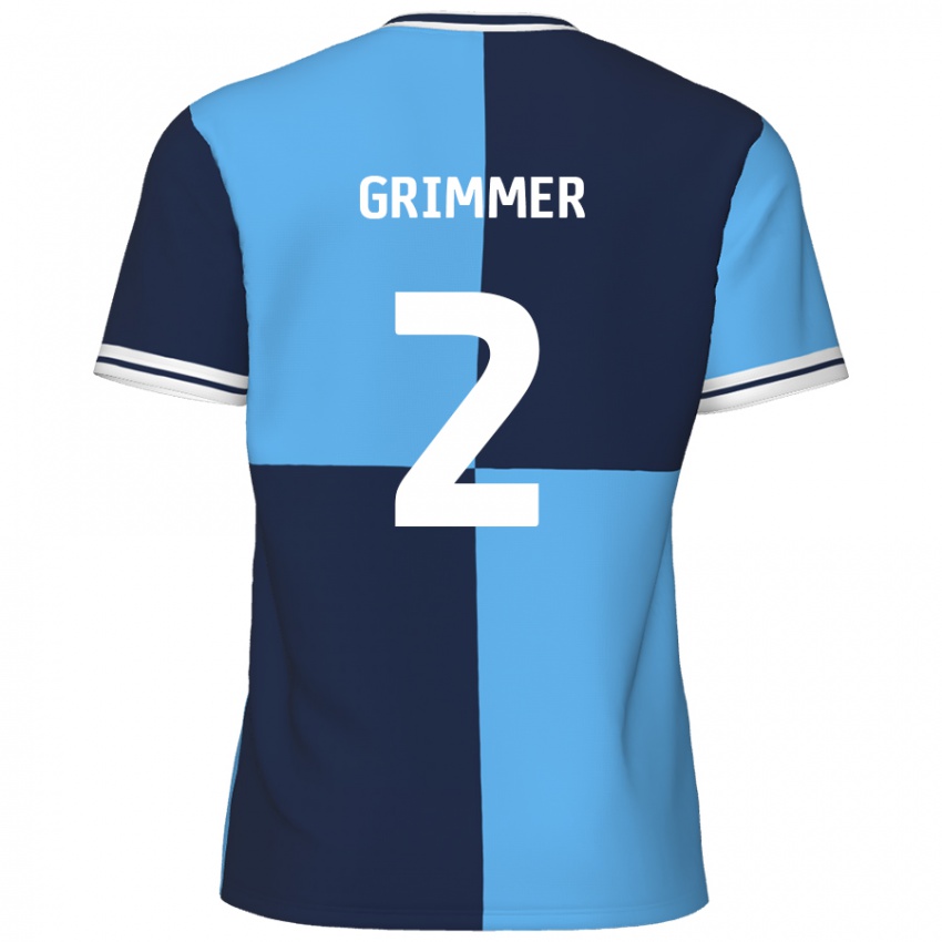 Uomo Maglia Jack Grimmer #2 Azzurro Blu Scuro Kit Gara Home 2024/25 Maglietta