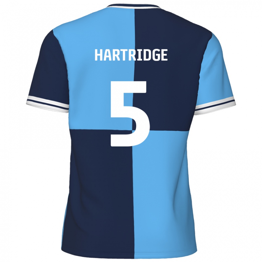 Uomo Maglia Alex Hartridge #5 Azzurro Blu Scuro Kit Gara Home 2024/25 Maglietta