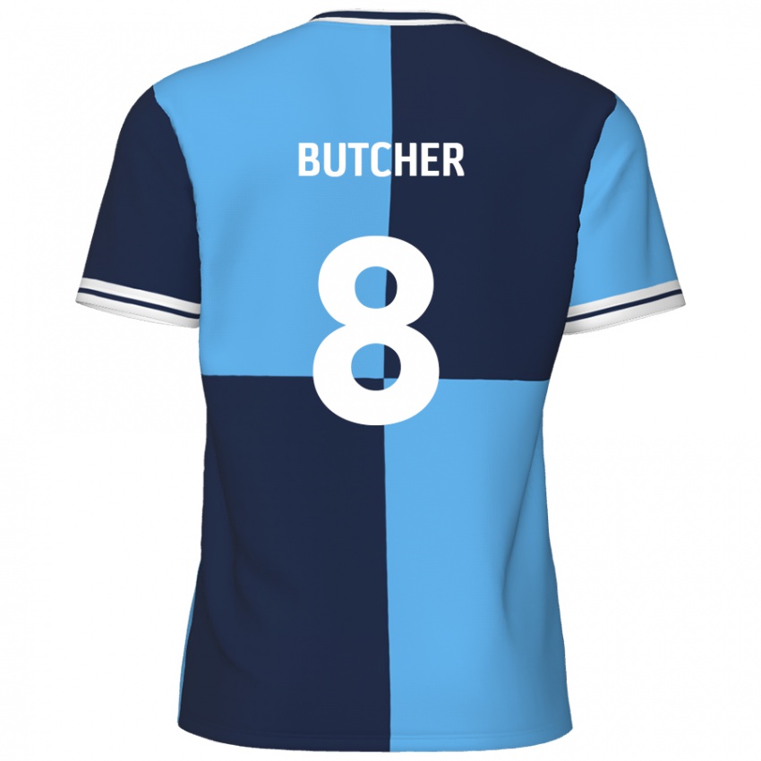 Uomo Maglia Matt Butcher #8 Azzurro Blu Scuro Kit Gara Home 2024/25 Maglietta