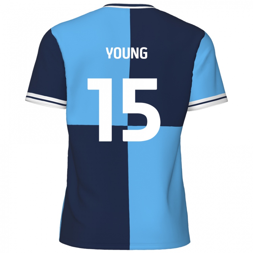 Uomo Maglia Jack Young #15 Azzurro Blu Scuro Kit Gara Home 2024/25 Maglietta