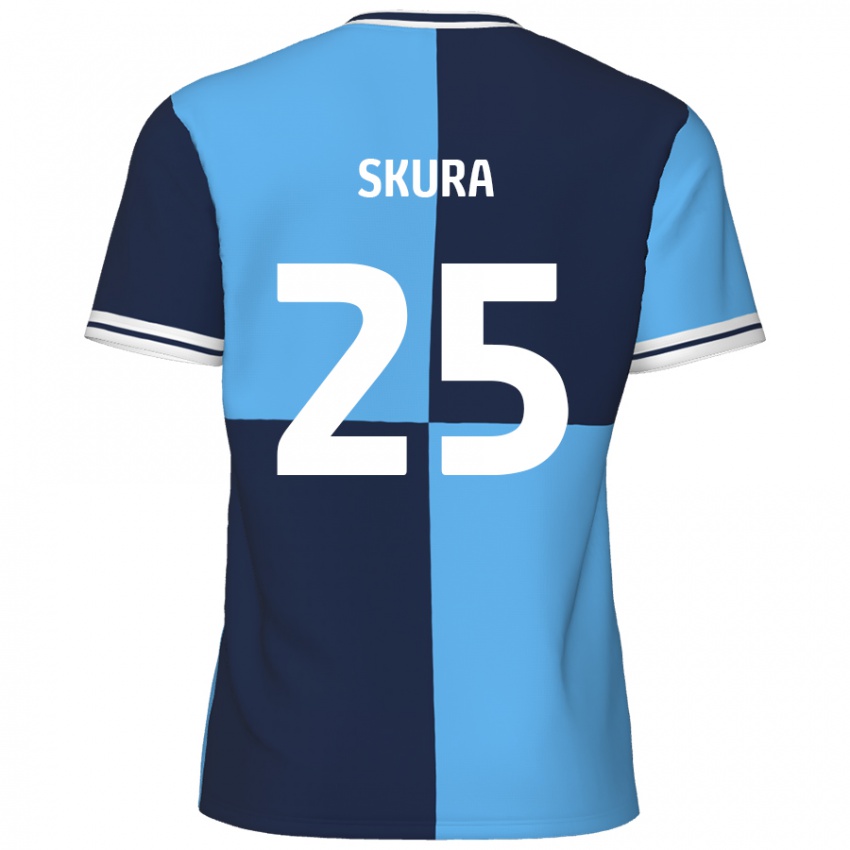 Uomo Maglia Declan Skura #25 Azzurro Blu Scuro Kit Gara Home 2024/25 Maglietta