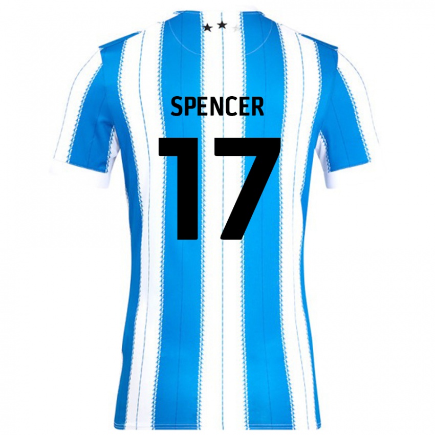 Uomo Maglia Brodie Spencer #17 Blu Bianco Kit Gara Home 2024/25 Maglietta