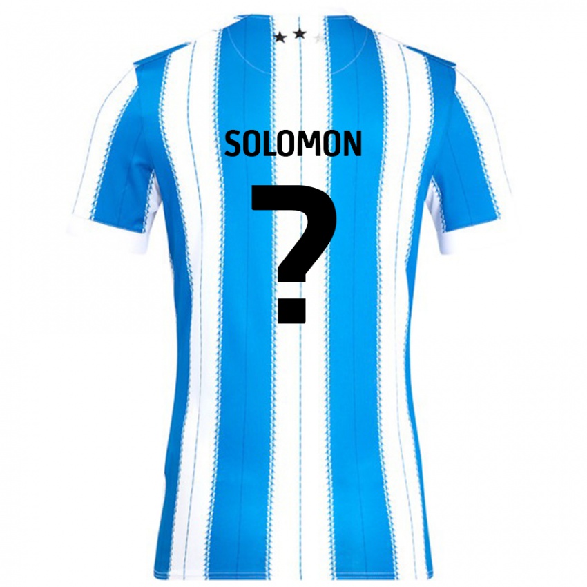 Uomo Maglia Eko Solomon #0 Blu Bianco Kit Gara Home 2024/25 Maglietta