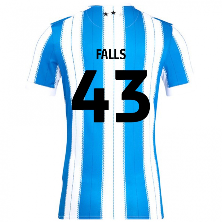 Uomo Maglia Conor Falls #43 Blu Bianco Kit Gara Home 2024/25 Maglietta