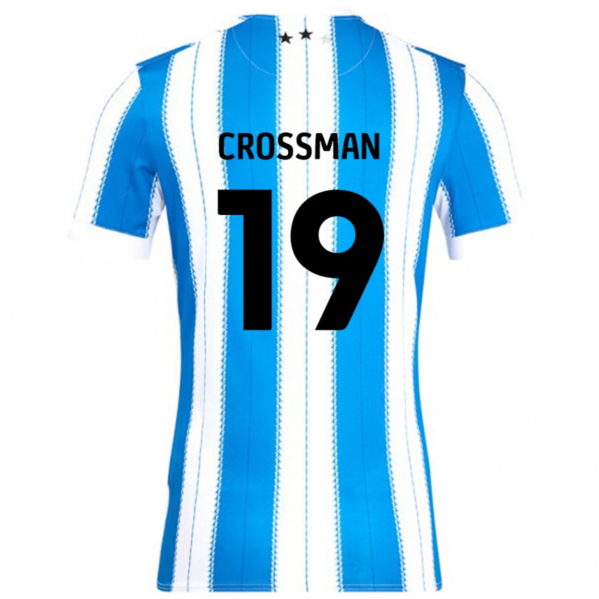 Uomo Maglia Paige Crossman #19 Blu Bianco Kit Gara Home 2024/25 Maglietta