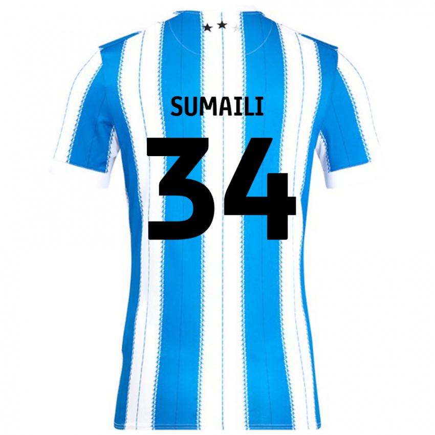 Uomo Maglia Falone Sumaili #34 Blu Bianco Kit Gara Home 2024/25 Maglietta