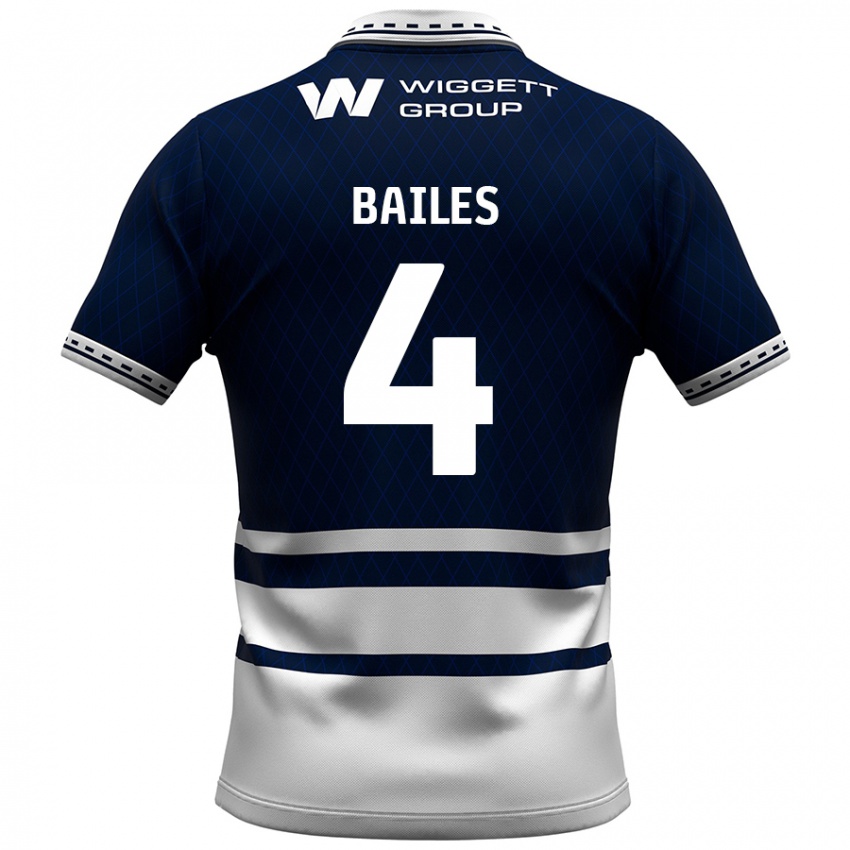 Uomo Maglia Freya Bailes #4 Blu Navy Bianco Kit Gara Home 2024/25 Maglietta