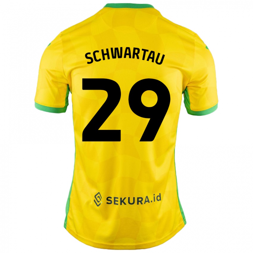 Uomo Maglia Oscar Schwartau #29 Giallo Verde Kit Gara Home 2024/25 Maglietta