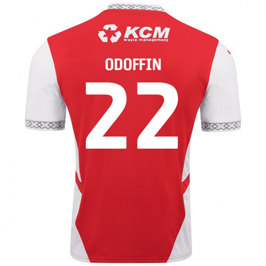 Uomo Maglia Hakeem Odoffin #22 Rosso Bianco Kit Gara Home 2024/25 Maglietta