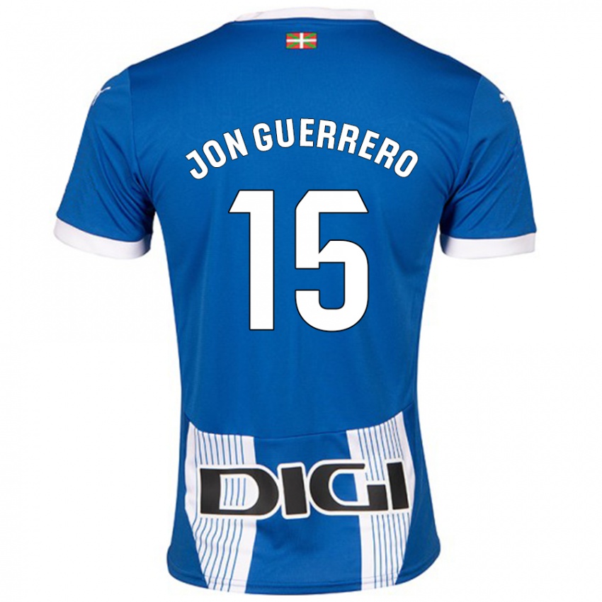 Uomo Maglia Julen Jon Guerrero #15 Blu Kit Gara Home 2024/25 Maglietta