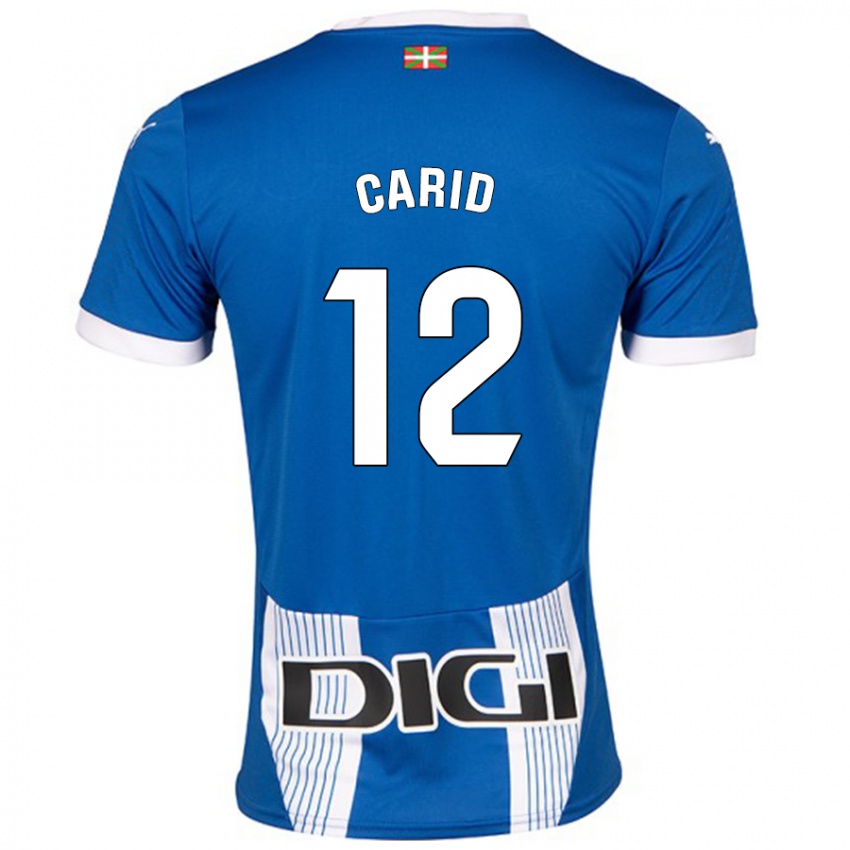 Uomo Maglia Andrea Carid #12 Blu Kit Gara Home 2024/25 Maglietta