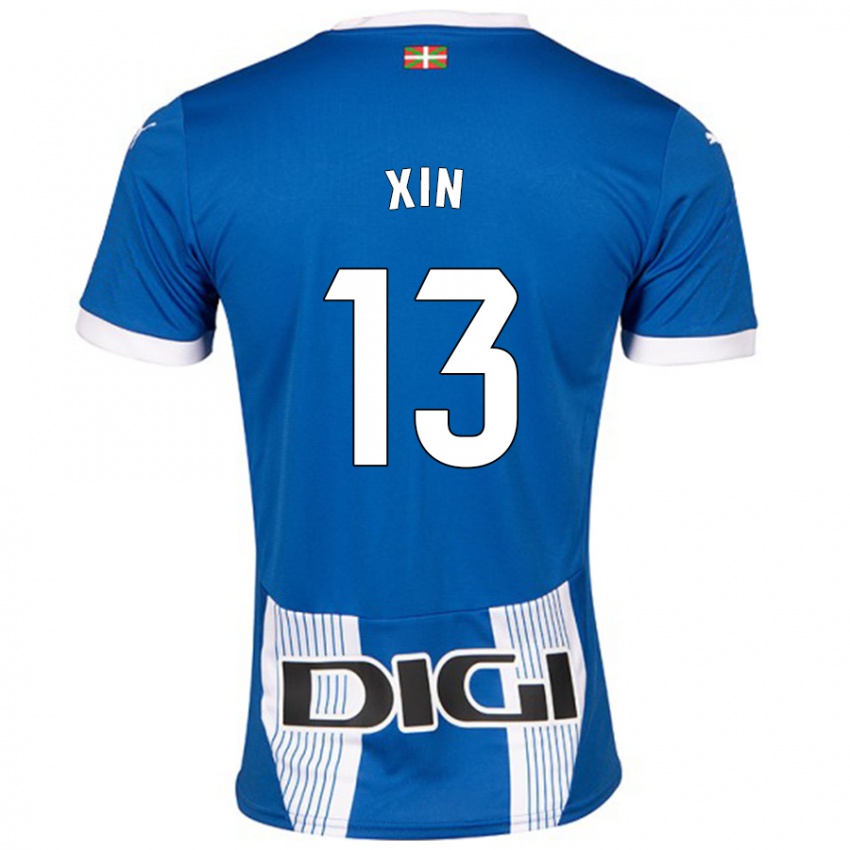 Uomo Maglia Jana Xin #13 Blu Kit Gara Home 2024/25 Maglietta