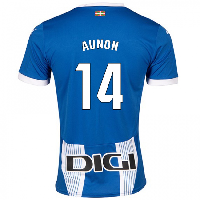 Uomo Maglia Cristina Auñón #14 Blu Kit Gara Home 2024/25 Maglietta