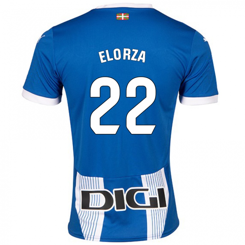 Uomo Maglia Sheila Elorza #22 Blu Kit Gara Home 2024/25 Maglietta