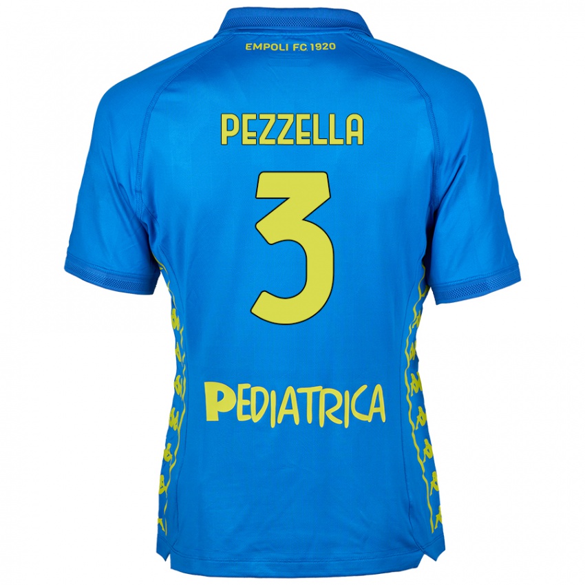 Uomo Maglia Giuseppe Pezzella #3 Blu Kit Gara Home 2024/25 Maglietta