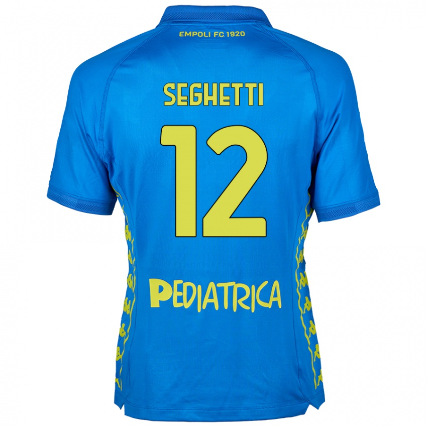 Uomo Maglia Jacopo Seghetti #12 Blu Kit Gara Home 2024/25 Maglietta