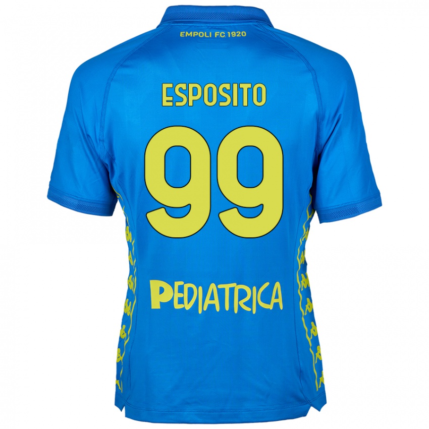 Uomo Maglia Sebastiano Esposito #99 Blu Kit Gara Home 2024/25 Maglietta