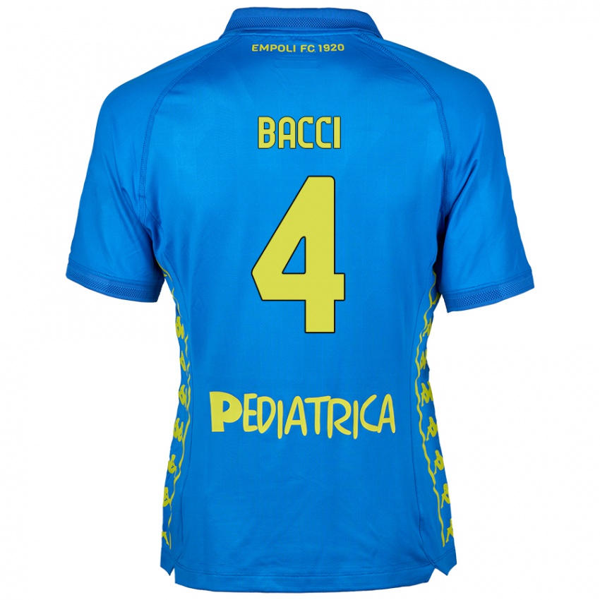 Uomo Maglia Jacopo Bacci #4 Blu Kit Gara Home 2024/25 Maglietta