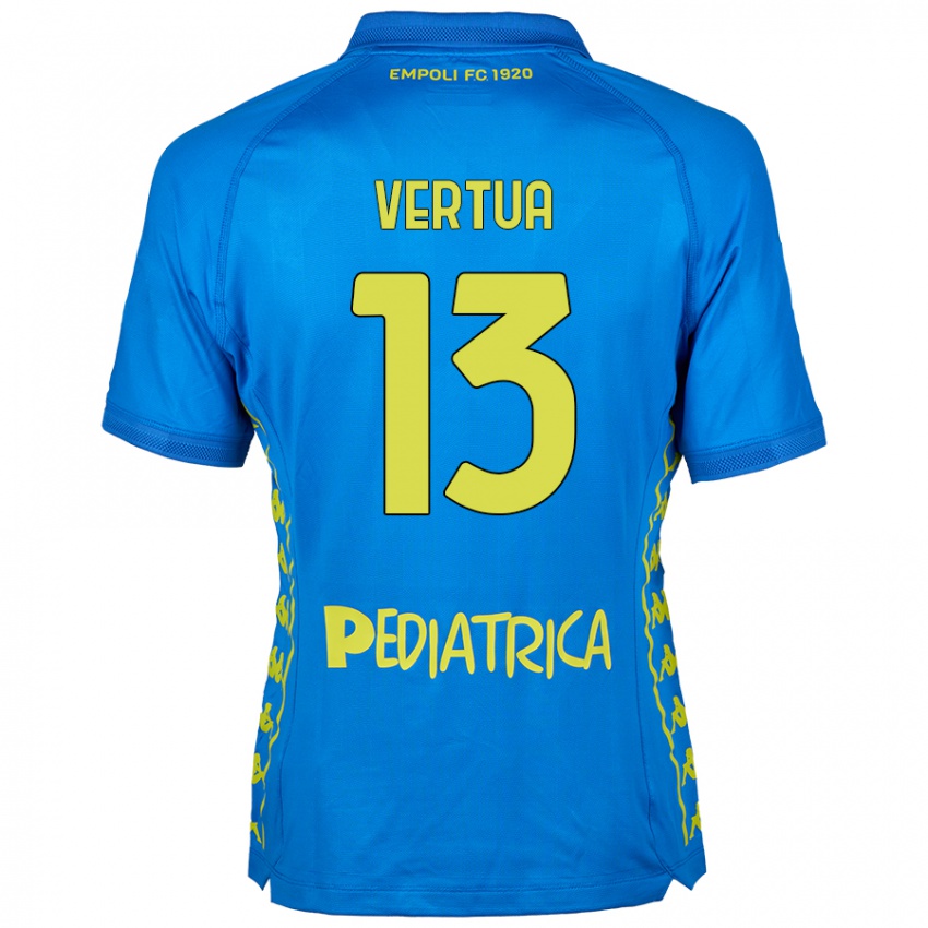 Uomo Maglia Filippo Vertua #13 Blu Kit Gara Home 2024/25 Maglietta