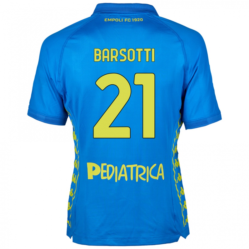 Uomo Maglia Leonardo Barsotti #21 Blu Kit Gara Home 2024/25 Maglietta