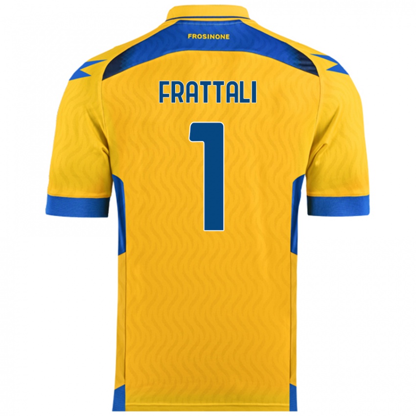 Uomo Maglia Pierluigi Frattali #1 Giallo Kit Gara Home 2024/25 Maglietta