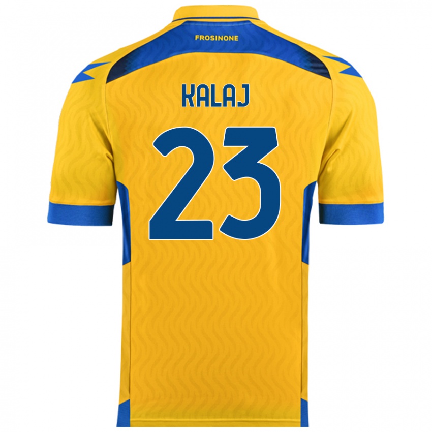 Uomo Maglia Sergio Kalaj #23 Giallo Kit Gara Home 2024/25 Maglietta