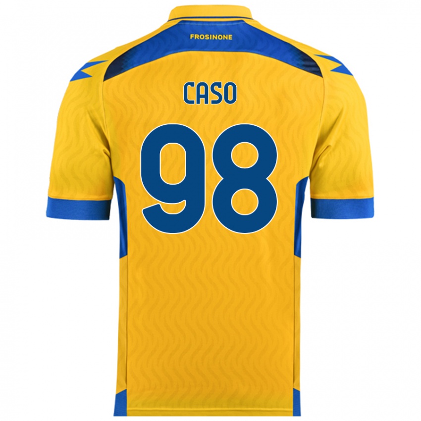 Uomo Maglia Giuseppe Caso #98 Giallo Kit Gara Home 2024/25 Maglietta