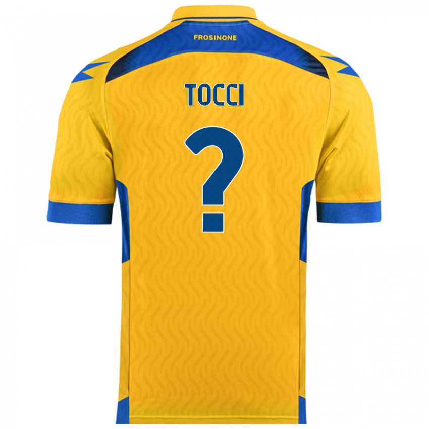 Uomo Maglia Federico Tocci #0 Giallo Kit Gara Home 2024/25 Maglietta