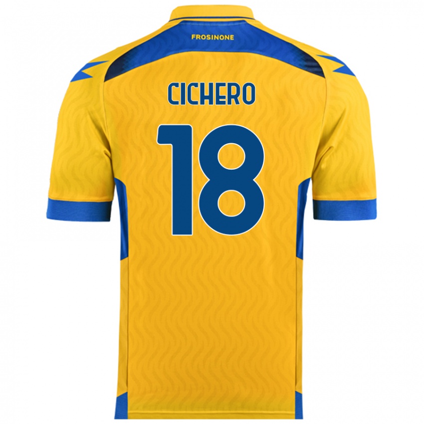 Uomo Maglia Alejandro Cichero #18 Giallo Kit Gara Home 2024/25 Maglietta