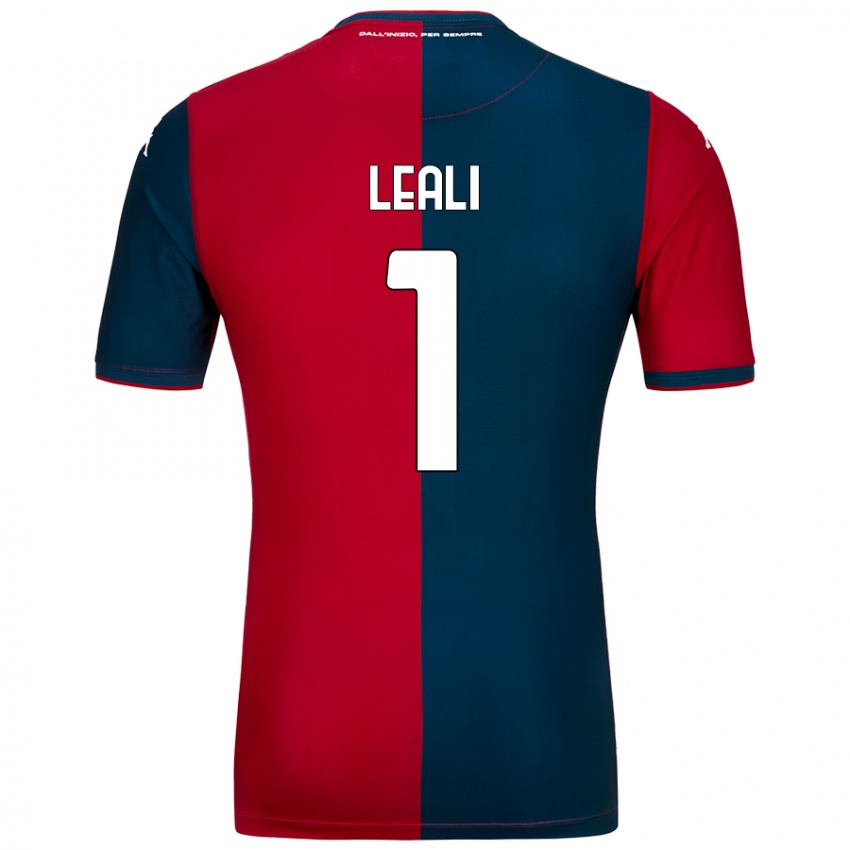 Uomo Maglia Nicola Leali #1 Rosso Blu Scuro Kit Gara Home 2024/25 Maglietta