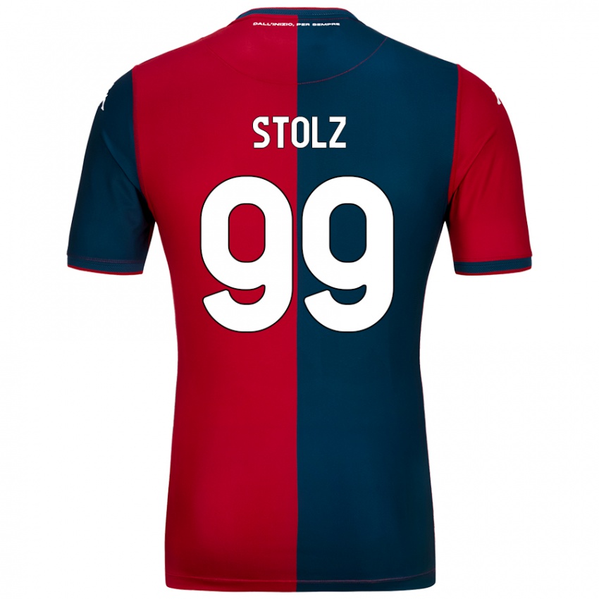 Uomo Maglia Franz Stolz #99 Rosso Blu Scuro Kit Gara Home 2024/25 Maglietta